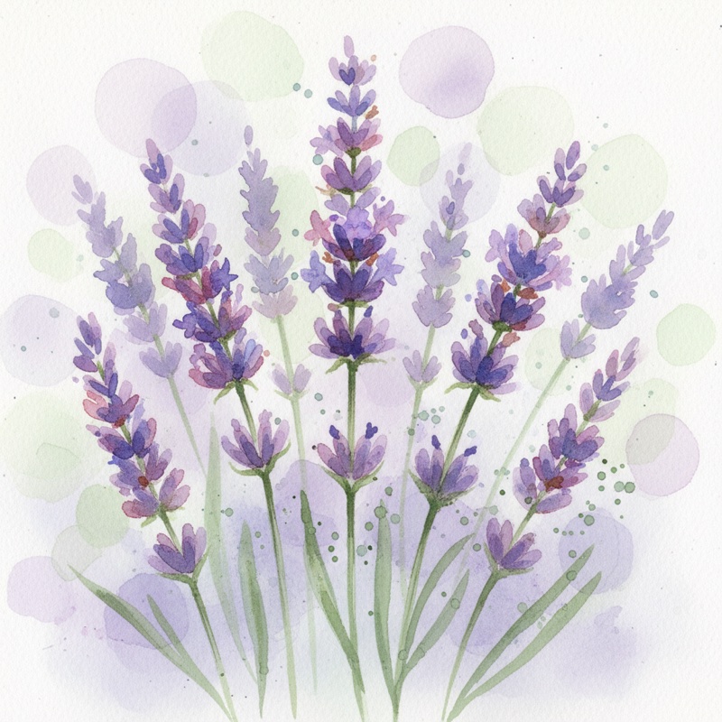 Watercolor lavender flowers - The Mind Vibe