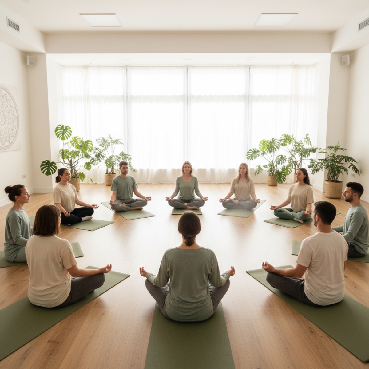 Group mindfulness meditation session